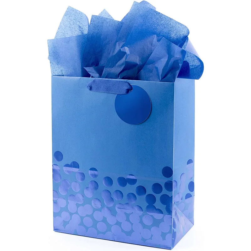 Tissue Paper Large Gift Bag for Hanukkah Christmas Birthdays Fathers Day Graduations