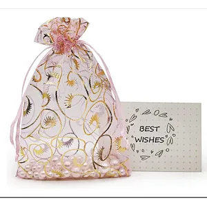Custom Size Wedding Party Favor Pouches Christmas Bags Rainbow Organza Bags Jewelry Drawstring Mesh Gift Bags