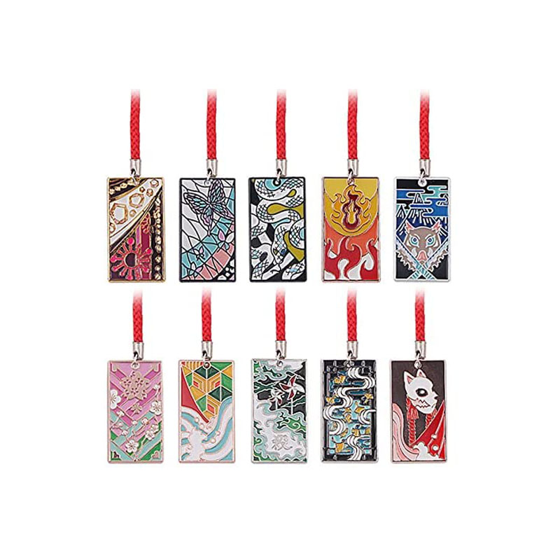 2023 New Demon Slayer Rengoku Nezuko Anime Hanafuda Chain Kimetsu No Yaiba Tanjiro Demon Slayer Keychain