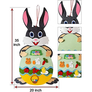 2023 Easter Felt Pendant Kid Diy Game Gift Easter Bunny Decoration Rabbit Egg Home Door Wall Decoration