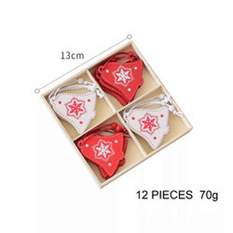 New Arrival Christmas Diy Accessories Crafts Creative Wooden Christmas Ornaments Set