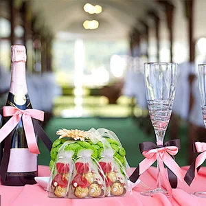 Hot Sale Custom Organza Jewelry Gift Bag White Wedding Favor Bags With Drawstring