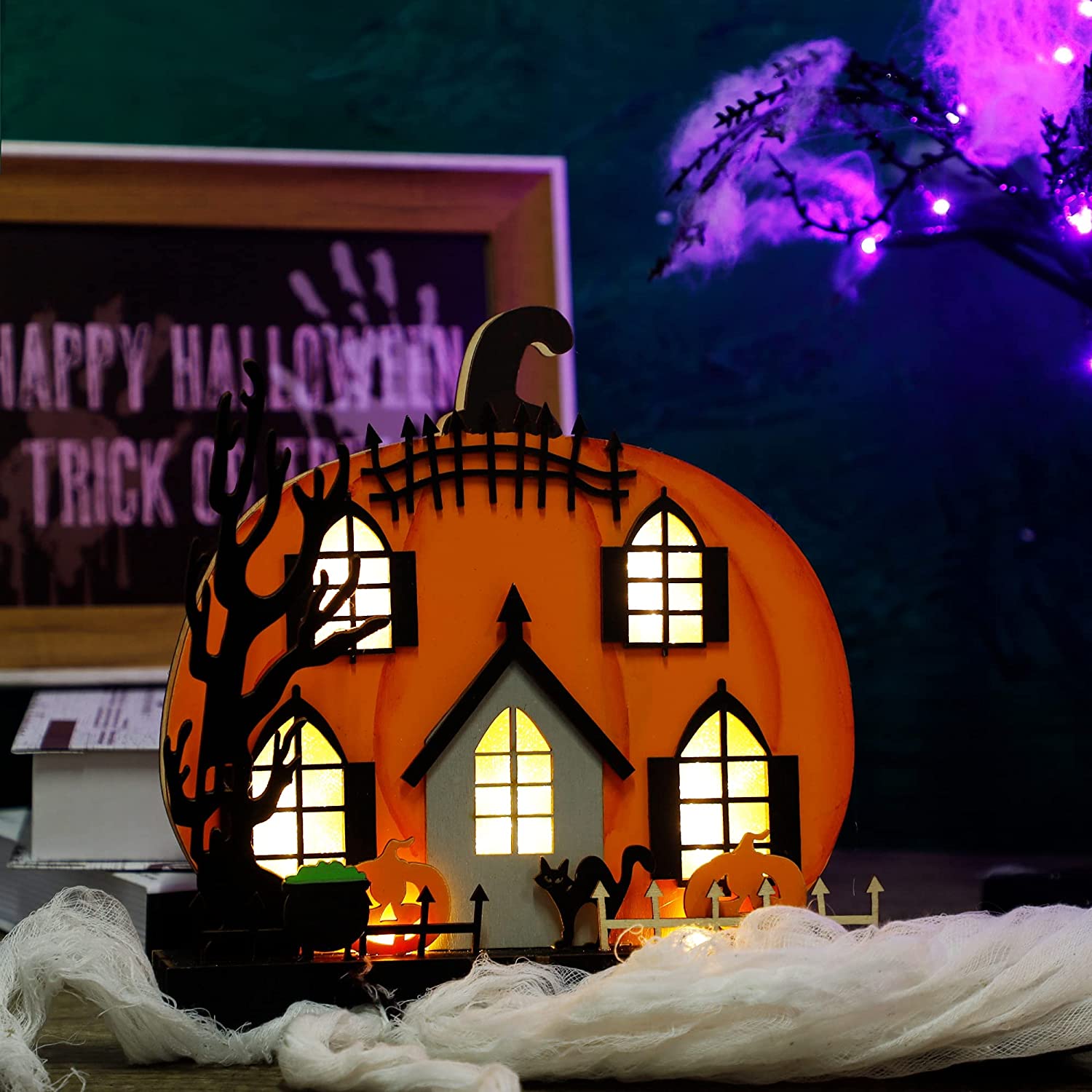 Halloween Lantern Pumpkin Halloween Lighted Pumpkin House Decor