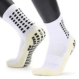 Fashion Sport Men Anti Slip Tube Trampoline Socks Soccer Football Sports Grip Socks