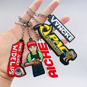 Custom 2d Soft Pvc Keychain Key Chain Logo Soft Rubber Keychains Silicone Keyring Rubber Personalized 3d Customized Key Chain