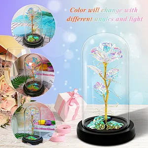 Valentines Day Forever Galaxy Roses Gifts Eternal Light Rose Flower Gifts