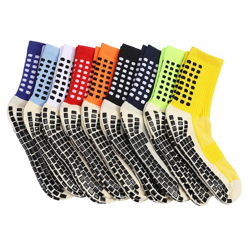 Fashion Sport Men Anti Slip Tube Trampoline Socks Soccer Football Sports Grip Socks