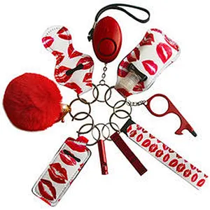 2023 Amazon Hot Sale Wholesale Self Defense Keychain Set For Women Cheap Self Defense Key Chain