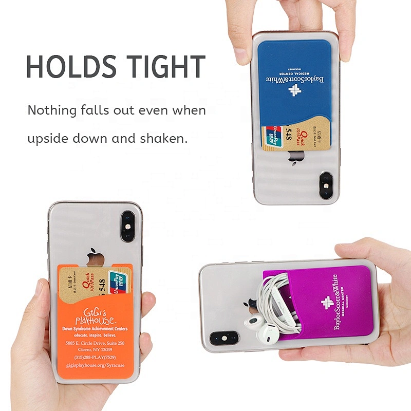 2022 Cheaper 3m Adhesive Silicone Cell Phone Sticky Pouch / Wallet / Card Holder