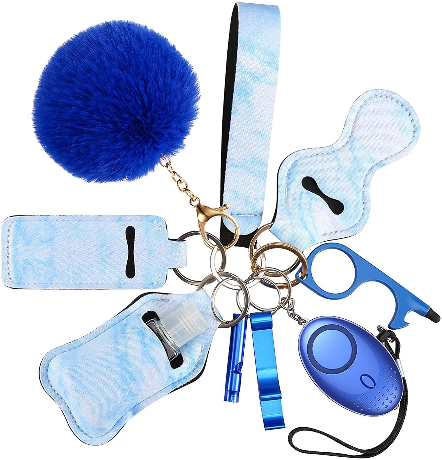 2023 Amazon Hot Sale Wholesale Self Defense Keychain Set For Women Cheap Self Defense Key Chain