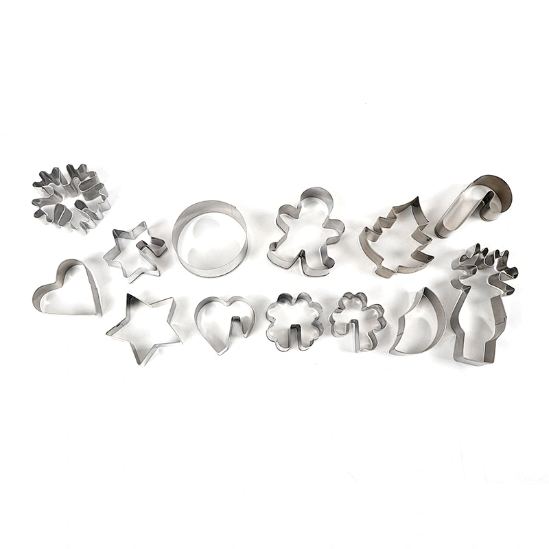 Lfgb Standard Stainless Steel Christmas Cookie Cutter Set With Recipe Booklet