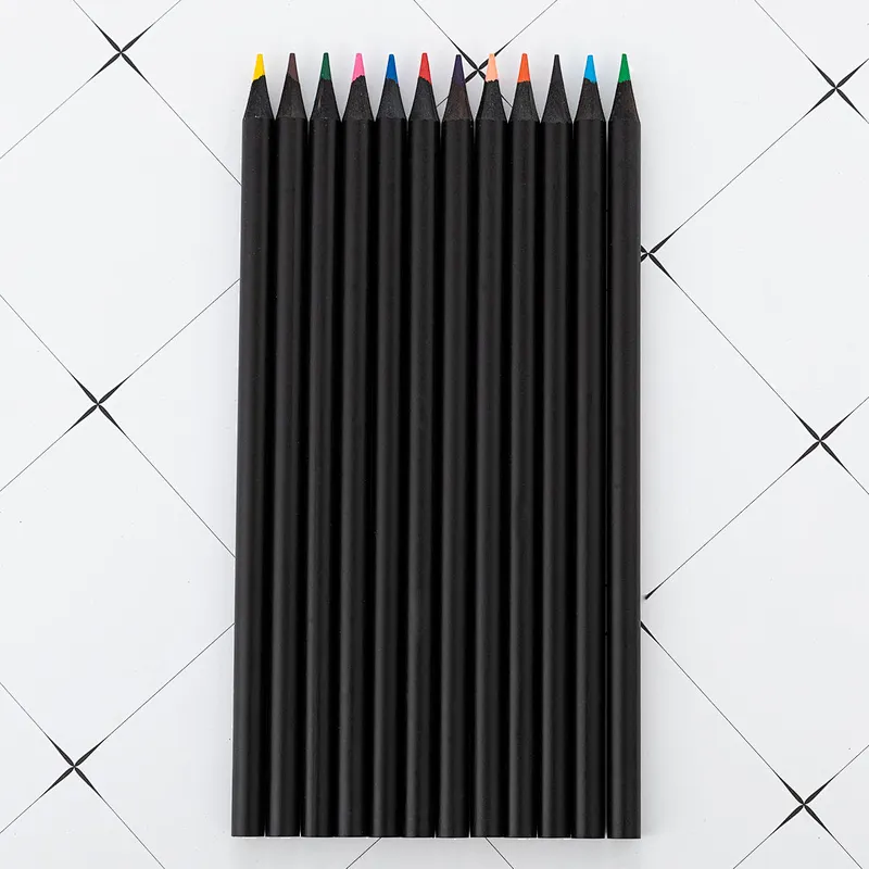 High Quality New 12 Colors Writing Painting Office Color Pencils Set Wood Coloured Art Drawing Wooden Pencil