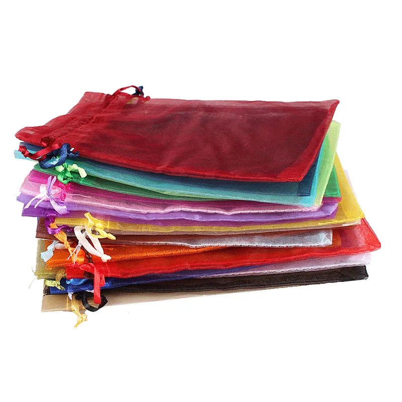 Hot Sale Custom Organza Jewelry Gift Bag White Wedding Favor Bags With Drawstring