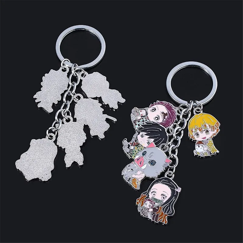 Wholesale Demon Slayer Rengoku Nezuko Anime Hanafuda Chain Kimetsu No Yaiba Tanjiro Keychain for men women