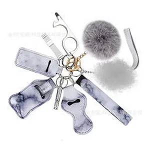 Lilangda Customize Sublimation Debit Credit Card Holder Grabber For Long Nails Women Self Defense Card Puller Keychain Key Ring