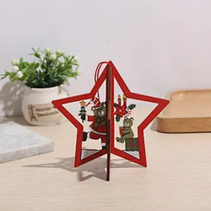 Wanuocraft High Quality Ornament Christmas Tree Wooden Decoration