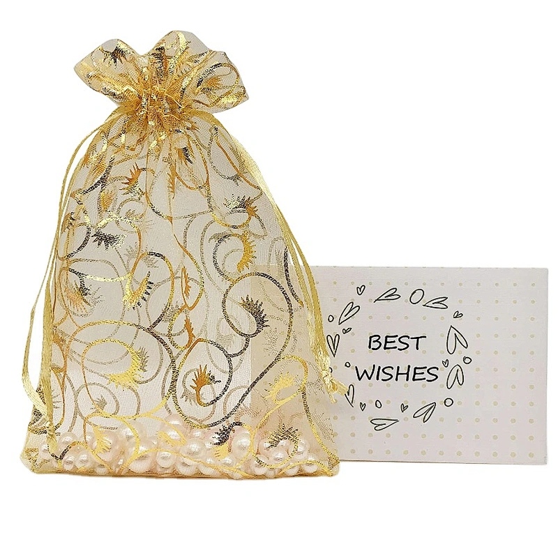 Custom Size Rainbow Organza Bags 4x6 inch for Jewelry Drawstring Mesh Gift Bags for Wedding Party Favor Pouches Christmas Bags