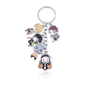 Wholesale Demon Slayer Rengoku Nezuko Anime Hanafuda Chain Kimetsu No Yaiba Tanjiro Keychain for men women