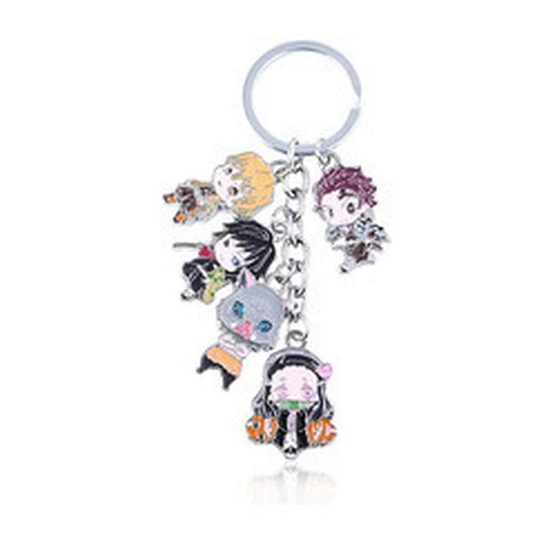 Wholesale Demon Slayer Rengoku Nezuko Anime Hanafuda Chain Kimetsu No Yaiba Tanjiro Keychain for men women