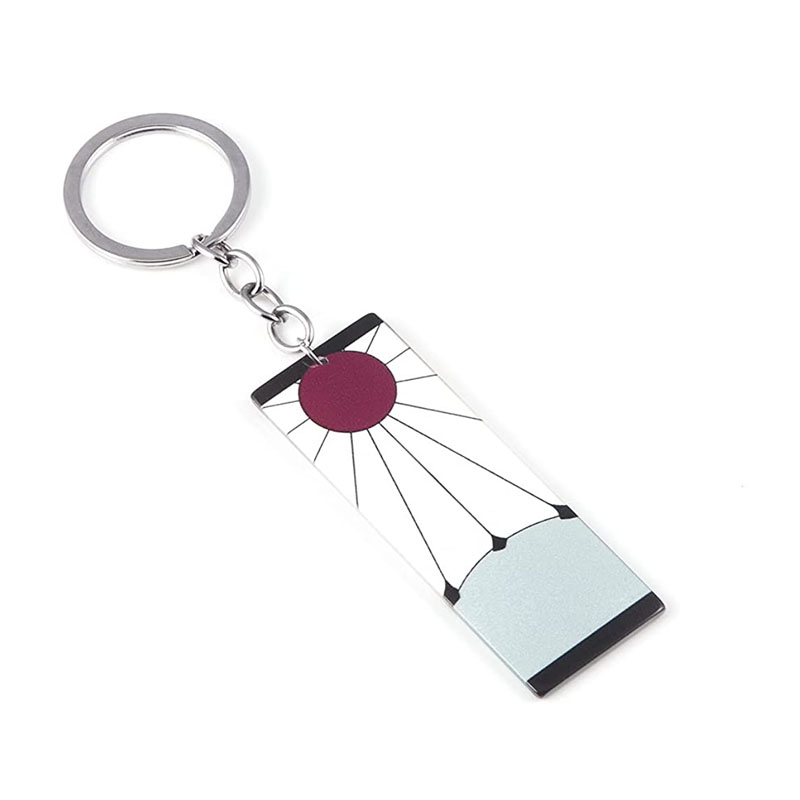 Demon Slayer Cosplay Gifts Rengoku Nezuko Anime Hanafuda Chain Kimetsu No Yaiba Tanjiro Keychain For Women Men Boys Fans