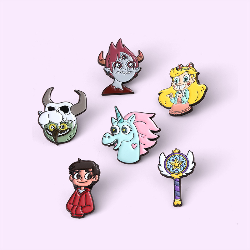 Wholesale No Minimum Metal Pins Supplier Glitter Brooch Anime Hard Enamel Pin Soft Lapel Badge Manufacturer Custom Enamel Pin