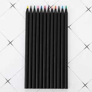 12 Colors Kids Coloring Soft Wax-based Cores Custom Oily Colored Pencils Set For Adult Books Sketching Painting Drawing