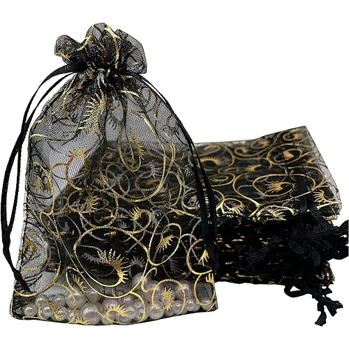 Custom Size Rainbow Organza Bags 4x6 inch for Jewelry Drawstring Mesh Gift Bags for Wedding Party Favor Pouches Christmas Bags