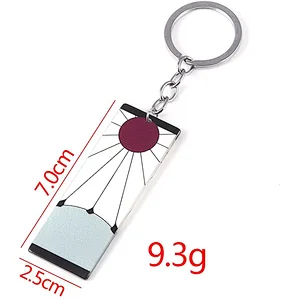 Demon Slayer Cosplay Gifts Rengoku Nezuko Anime Hanafuda Chain Kimetsu No Yaiba Tanjiro Keychain For Women Men Boys Fans