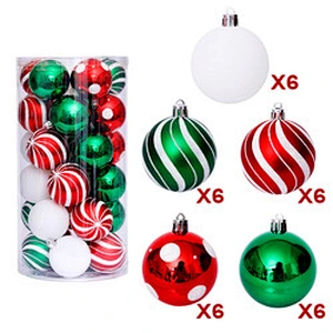 Decorative Beautiful Boxed Glass Christmas Balls Ornaments