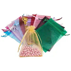 Hot Sale Custom Organza Jewelry Gift Bag White Wedding Favor Bags With Drawstring