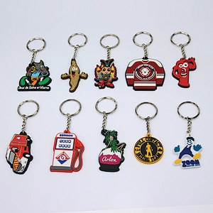 Personalized Promotion Gift Plastic Keychain Cute Cartoon Anime Rubber Pvc Keychain Custom Logo 2d 3d Soft Pvc Rubber Key Chains