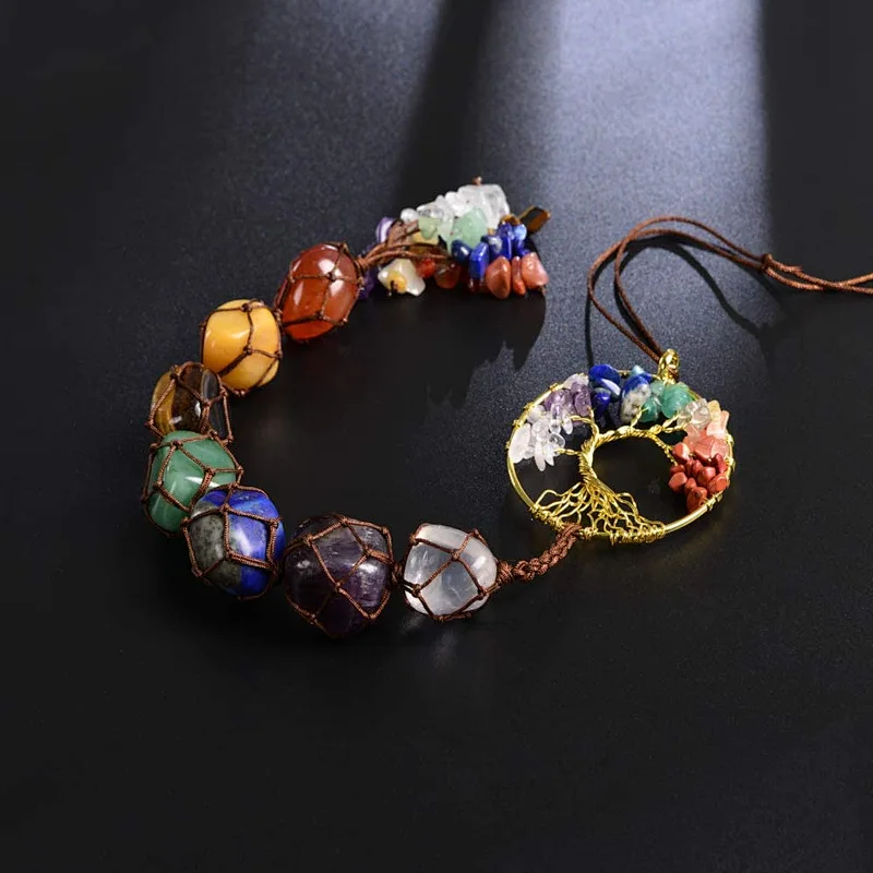 Stones Healing Crystals Wall Ornament Meditation Hanging Ornament Dream Catcher
