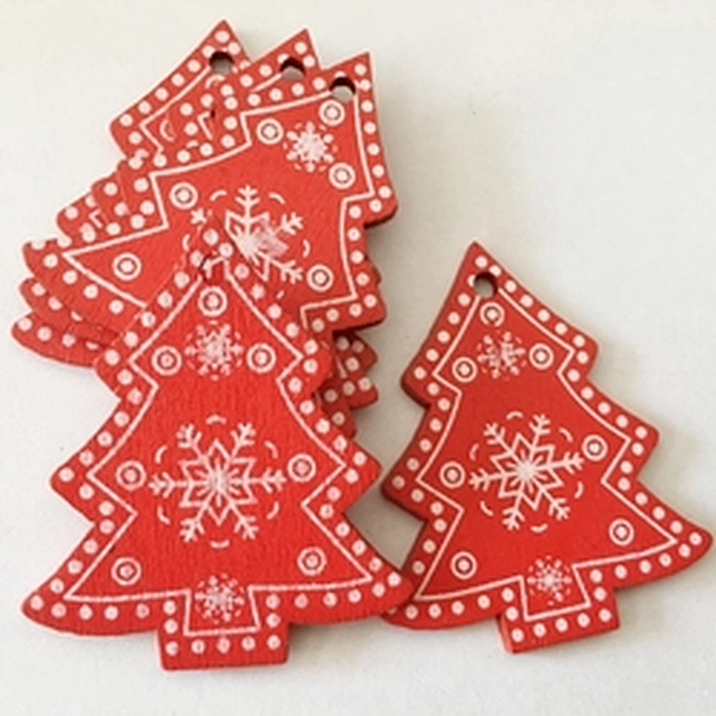 High Quality Christmas Tree Decoration Custom Wholesale Holiday Decorative Wood Chip Card Gift Christmas Card