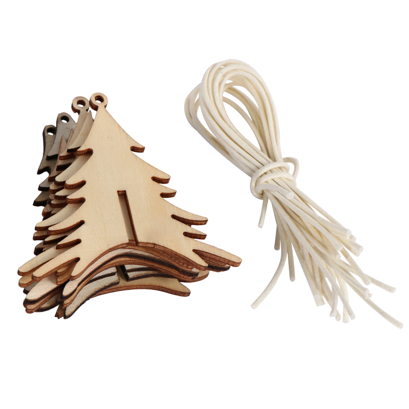 Christmas Custom Size Logo Ornament Wooden Pendant Christmas Gift Tree
