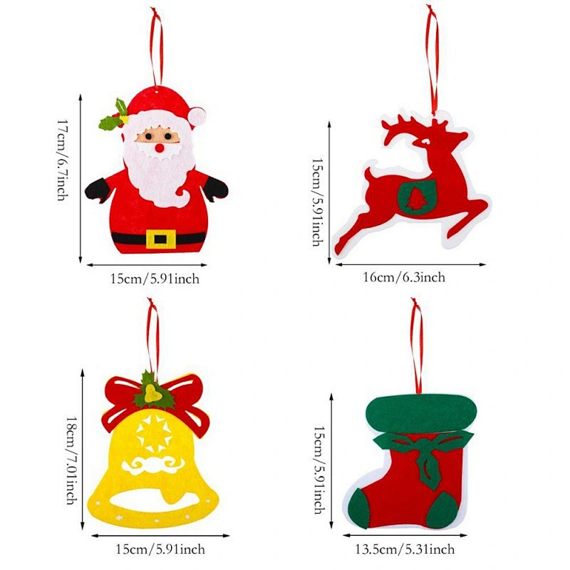 2023 Felt Decorations Creative Red Non Woven Fabric 2023 Christmas Tree Ornaments Home Decoration Hotel Party Festival