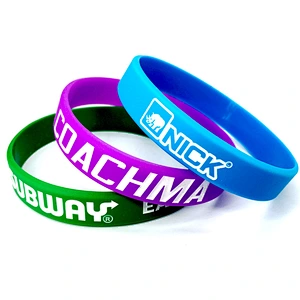 Hot Selling Eco-friendly No Minimum Cheap Advertising Gifts Custom Logo Silicone Bracelet Wrist Band