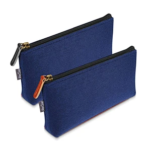 2023 Custom Size Logo Felt Students Stationery Pouch Felt Zipper Bag for Pens