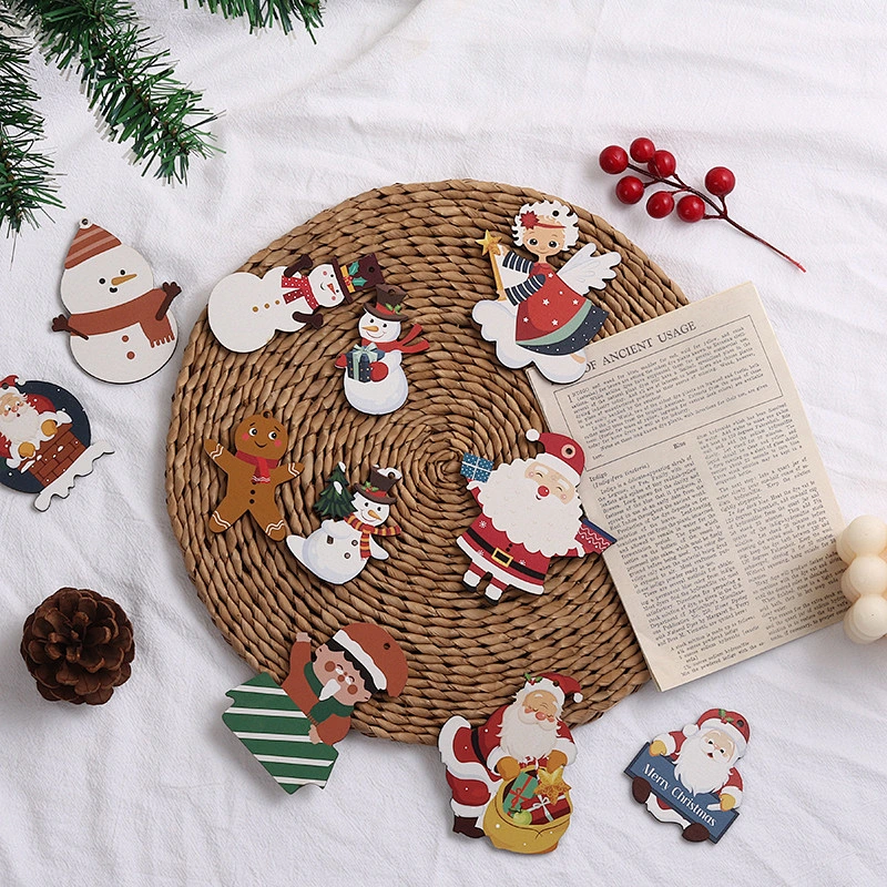 Wooden crafts creative Cartoon Christmas tree ornaments home decoration handmade DIY holiday decoration