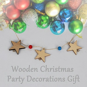 Mini Star Festival Wood Gift Christmas Ornaments Wooden Christmas Tree Wooden Star Ornaments