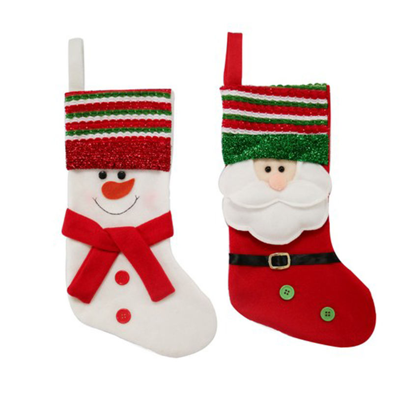 Wholesale Merry Christmas Stocking Knitted Santa Holiday Festival Present Home Decoration Xmas Santa Sock Product