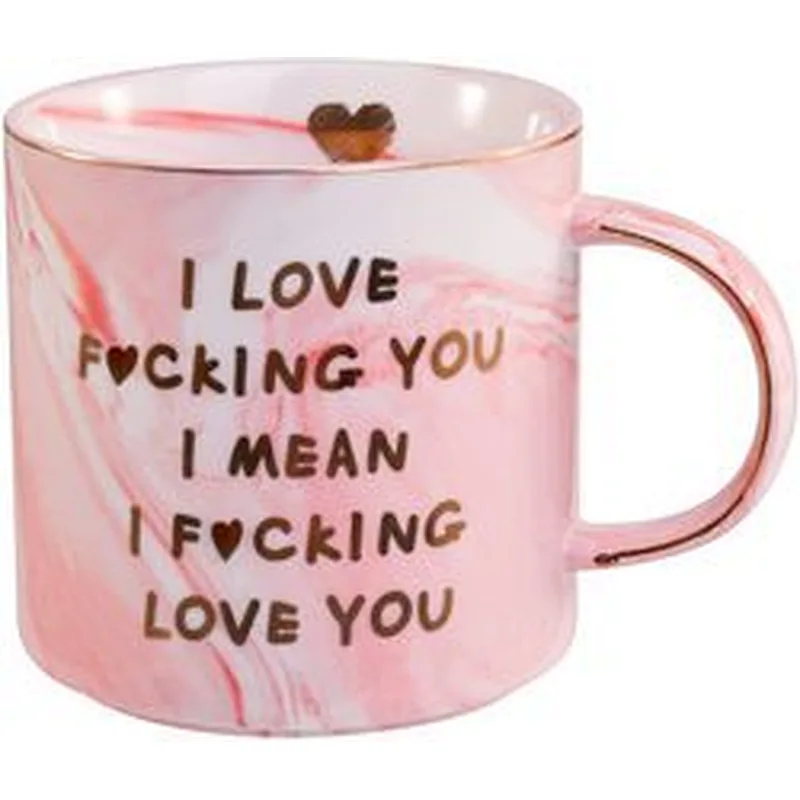 Valentine Day I Love You Mug 16 oz Coffee Tea Cup for Wife