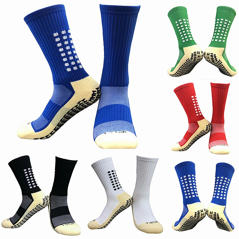Football Round Silicone Suction Cup Grip Anti Slip Soccer Socks Sports Men Custom Baseball Rugby Compression Socks