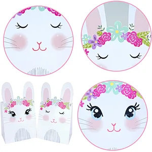 Easter Paper Bags for Kids Easter Cute Bunny Paper Treat Bags