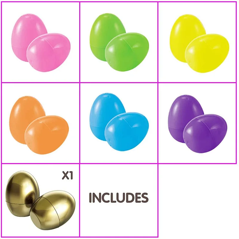Filling Specific Treats Easter Theme Party Favor Eggs Hunt Basket Stuffers Filler Golden Easter Egg
