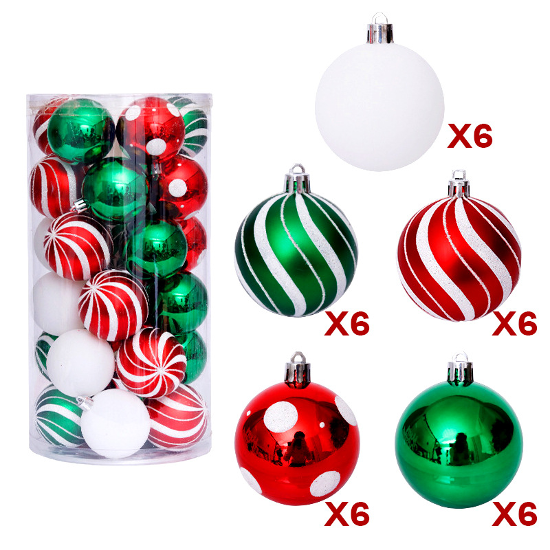 Decorative Beautiful Boxed Glass Christmas Balls Ornaments