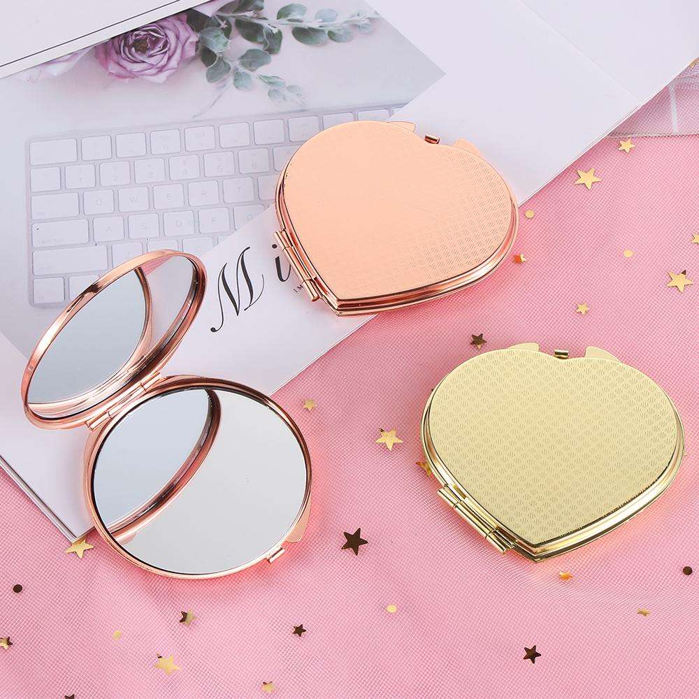 Personalized Pocket Mirror Rose Gold Compact Mirror With Logo
