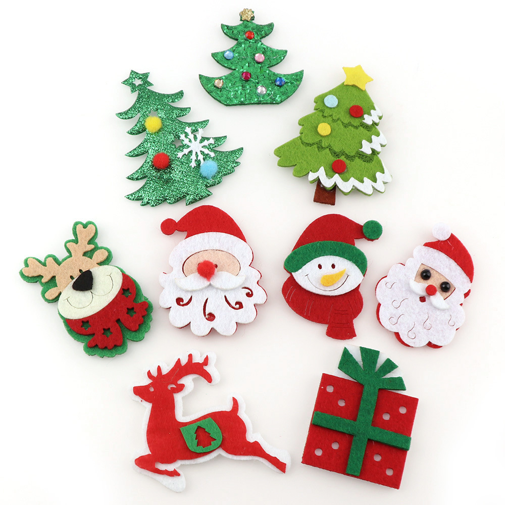2023 Felt Christmas Decorations Hanging Christmas Trees Snowman Elk Christmas Socks Crutches