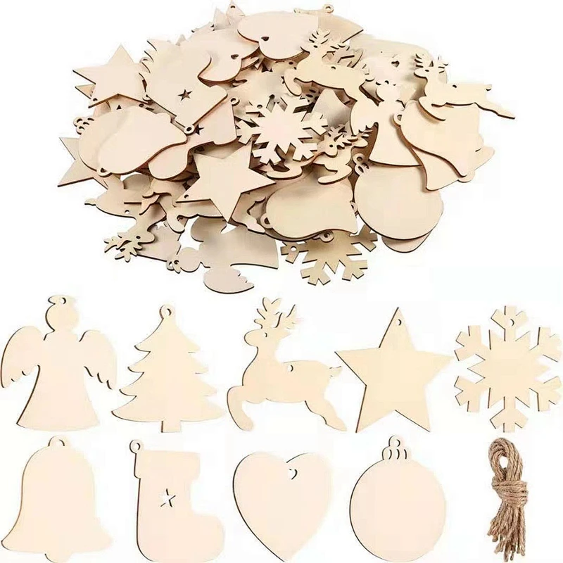 Nature Reindeer Horn Home Decoration Ornaments Wooden Christmas Wood Signs Wall Hanging Decor Welcome Sign For Front Door