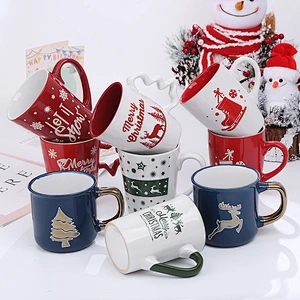 2023 new Amazon Design Christmas Coffee Mugs Ceramic Elf Cups Mark Cup