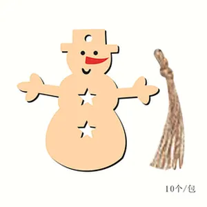 Sequisite 2023 Christmas Wooden Customization Hanging Decoration Double Side DIY Ornament